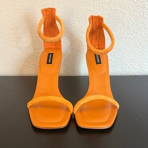 Natori Vibrant Orange Heeled Sandals